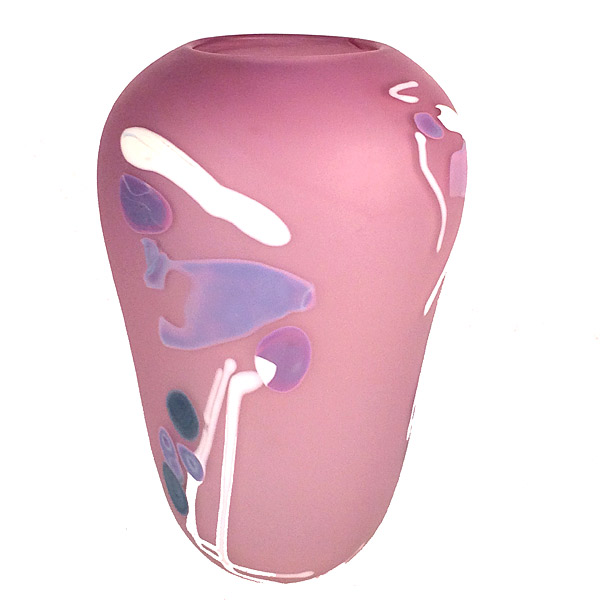 1980s Postmodern Art Glass Vase Margaret Mohr