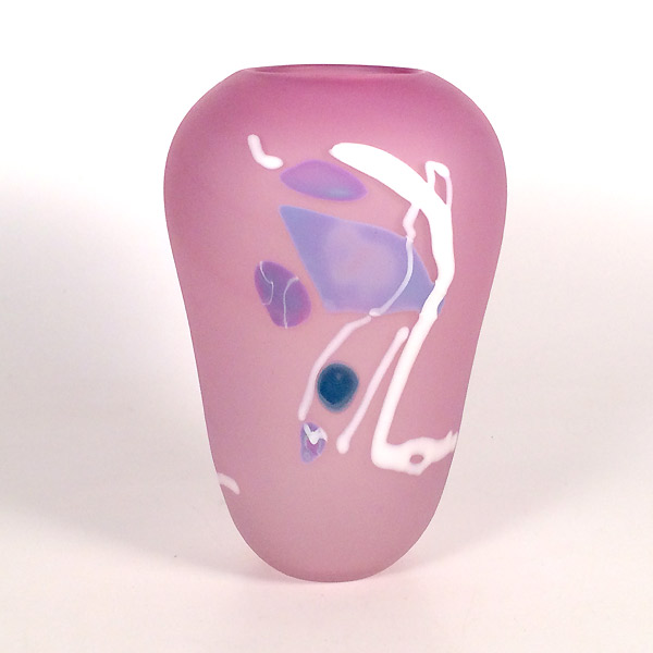 1980s Postmodern Art Glass Vase Margaret Mohr