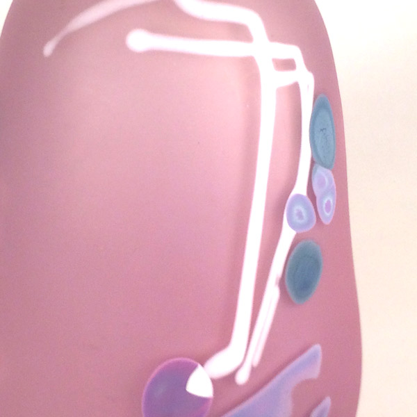 1980s Postmodern Art Glass Vase Margaret Mohr