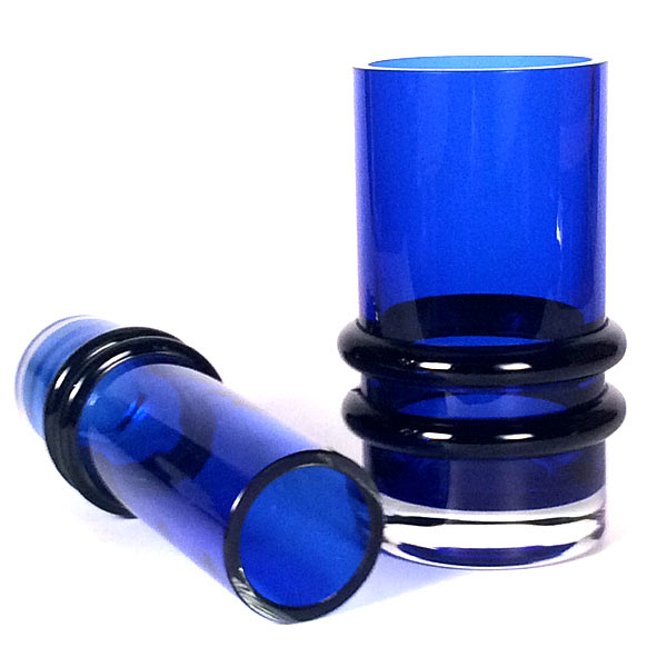 60s Scotland Caithness Art Glass Vase Set Domhnall O'Broin